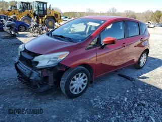2015 Nissan Note S Plus with VIN 3N1CE2CP1FL370424, listed as a Copart auction lot 43240045 with 134,267 mi miles and Salvage Title. Bid and sale history available at DreamBid. Image 1.