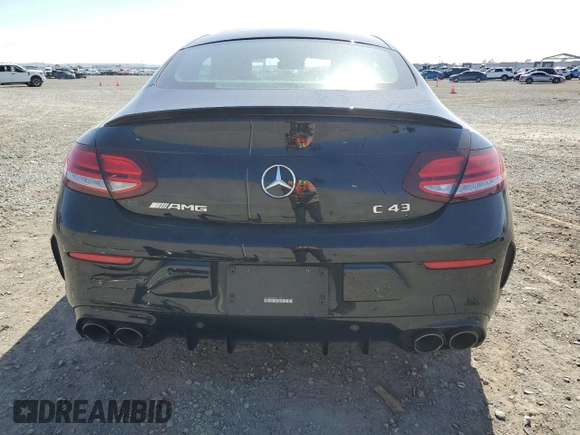 2023 Mercedes-Benz C 43 AMG with VIN W1KWJ6EB8PG119569, listed as a Copart auction lot 57043995 with 14,601 mi miles and Salvage title. Bid and sale history available at DreamBid. Image 6.