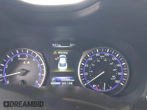 2015 Infiniti Q50 Premium with VIN JN1BV7AR4FM399046, listed as a IAAI auction lot 41560885 with 143,488 mi miles and . Bid and sale history available at DreamBid. Image 7.