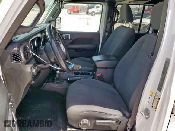 2019 Jeep Wrangler Unlimited Sport S with VIN 1C4HJXDG7KW533575, listed as a Copart auction lot 57068125 with 77,669 mi miles and Salvage title. Bid and sale history available at DreamBid. Image 7.