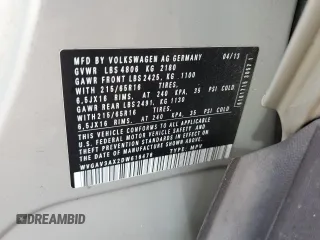 2013 Volkswagen Tiguan S z VIN WVGAV3AX2DW616476, wystawiony jako Copart lot #55313615 z przebiegiem 129 105 mil mil oraz Szkody całkowita. Historia ofert i sprzedaży dostępna na DreamBid. Obrazek 13.