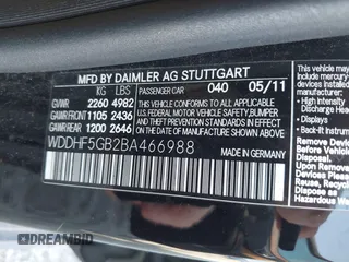 2011 Mercedes-Benz E 350 Luxury with VIN WDDHF5GB2BA466988, listed as a IAAI auction lot 42469191 with 81,253 mi miles and . Bid and sale history available at DreamBid. Image 9.