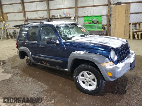 2005 Jeep Liberty Sport with VIN 1J4GL48K65W509415, listed as a Copart auction lot 88840445 with Not Provided miles and Salvage Title. Bid and sale history available at DreamBid. Image 4.
