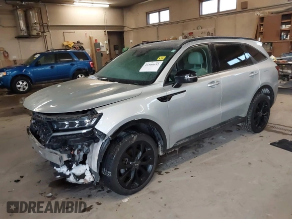2021 Kia Sorento SX Prestige X-Line with VIN 5XYRKDLF5MG042446, listed as a IAAI auction lot 41506652 with 54,947 mi miles. Bid and sale history available at carsss.com. Image 18.