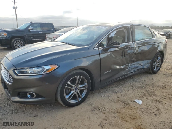 2015 Ford Fusion Titanium Hybrid with VIN 3FA6P0RU9FR172909, listed as a Copart auction lot 44025515 with 93,141 mi miles and Salvage Title. Bid and sale history available at carsss.com. Image 1.