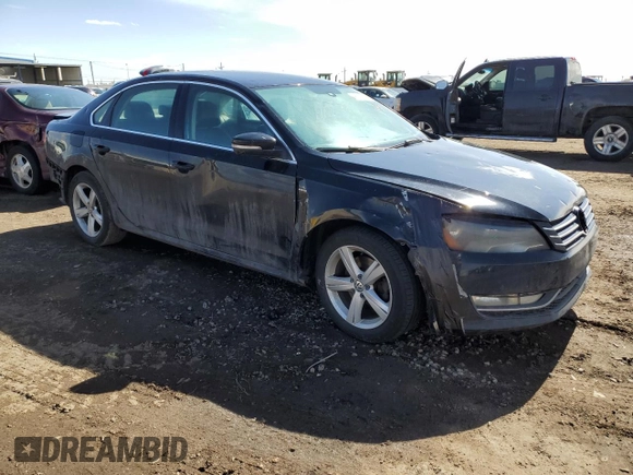 2015 Volkswagen Passat S with VIN 1VWAT7A30FC103615, listed as a Copart auction lot 47098615 with 165,464 mi miles and Salvage title. Bid and sale history available at DreamBid. Image 4.