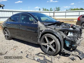 2015 Honda Accord Sport with VIN 1HGCR2F5XFA008516, listed as a Copart auction lot 52334135 with 195,896 mi miles and Salvage Title. Bid and sale history available at DreamBid. Image 4.