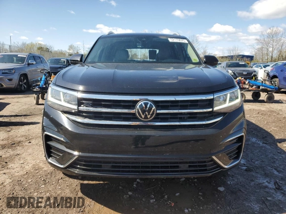 2021 Volkswagen Atlas SEL R-Line with VIN 1V2SR2CA3MC601341, listed as a Copart auction lot 52170625 with 98,828 mi miles and Salvage title. Bid and sale history available at DreamBid. Image 5.