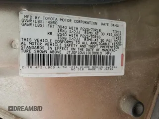 2001 Lexus RX 300 с VIN JTJGF10U110108910, выставлен на аукционе Copart как лот 58805255 с пробегом 148 982 миль миль и Списание • Salvage title. История ставок и продаж доступна на DreamBid. Изображение 14.