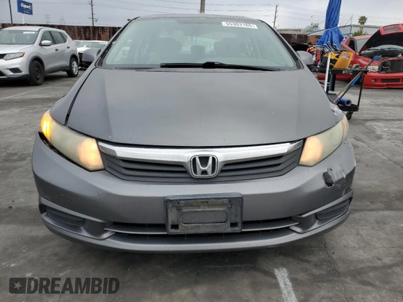 2012 Honda Civic EX with VIN 2HGFB2F88CH554322, listed as a Copart auction lot 55303165 with 192,132 mi miles and Salvage Title. Bid and sale history available at DreamBid. Image 5.