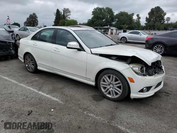 2008 Mercedes-Benz C 300 Sport with VIN WDDGF54X18R021664, listed as a Copart auction lot 56033475 with 297,036 mi miles and Salvage title. Bid and sale history available at DreamBid. Image 4.