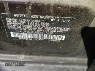2013 Subaru Impreza Premium с VIN JF1GJAE68DH015924, выставлен на аукционе Copart как лот 49729525 с пробегом 51 871 миль миль и На запчасти • Non repairable. История ставок и продаж доступна на DreamBid. Изображение 12.