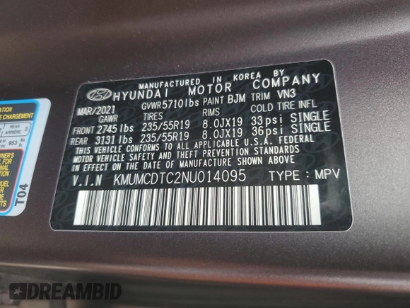 2022 Genesis GV70 Sport z VIN KMUMCDTC2NU014095, wystawiony jako Copart lot #44108555 z przebiegiem 37 154 mil mil oraz Szkoda całkowita • Salvage title. Historia ofert i sprzedaży dostępna na DreamBid. Obrazek 13.