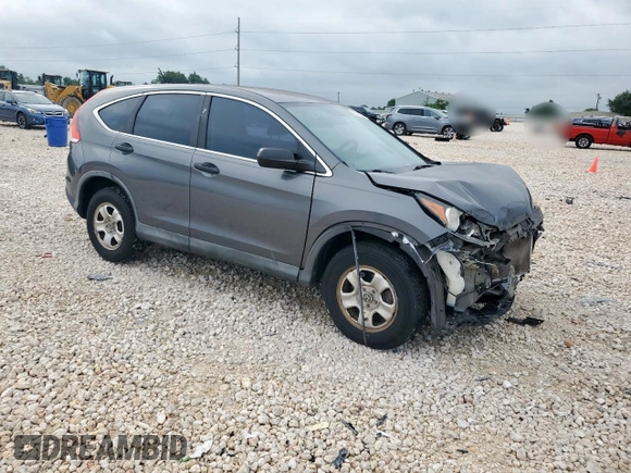 2013 Honda CR-V LX with VIN 3CZRM3H37DG708348, listed as a Copart auction lot 59321335 with 79,020 mi miles and Salvage title. Bid and sale history available at DreamBid. Image 4.