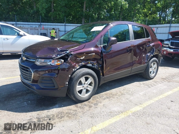 2020 Chevrolet Trax LS with VIN KL7CJNSB9LB346933, listed as a IAAI auction lot 42624893 with 61,116 mi miles and . Bid and sale history available at DreamBid. Image 2.