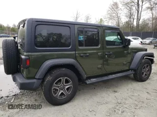 2021 Jeep Wrangler Unlimited Sport S с VIN 1C4HJXDG0MW687032, выставлен на аукционе Copart как лот 52653385 с пробегом 45 642 миль миль и Списание • Salvage title. История ставок и продаж доступна на DreamBid. Изображение 3.
