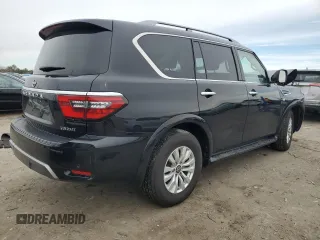 2021 Nissan Armada SV with VIN JN8AY2AD0M9660541, listed as a Copart auction lot 48254955 with 78,761 mi miles and Salvage Title. Bid and sale history available at carsss.com. Image 3.