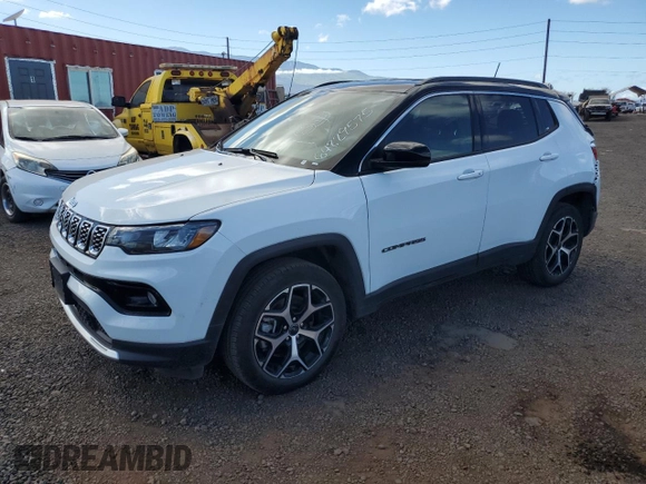 2025 Jeep Compass Limited с VIN 3C4NJDCN5ST512344, выставлен на аукционе Copart как лот 64829575 с пробегом 11 116 миль миль и Чистый • Clean title. История ставок и продаж доступна на DreamBid. Изображение 1.