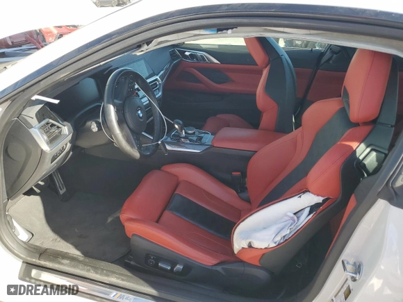 2023 BMW M4 Competition xDrive with VIN WBS43AZ02PCL59627, listed as a Copart auction lot 41871475 with NaN miles and Salvage Title. Bid and sale history available at carsss.com. Image 7.