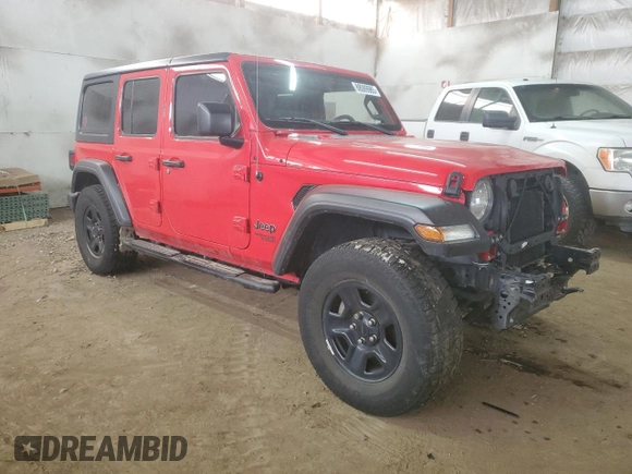 2020 Jeep Wrangler Unlimited Sport with VIN 1C4HJXDN5LW130646, listed as a Copart auction lot 88089985 with 66,244 mi miles and Salvage title. Bid and sale history available at DreamBid. Image 4.
