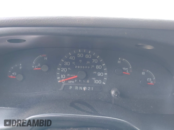 1999 Ford Econoline Cargo with VIN 1FTRE1421XHA35992, listed as a IAAI auction lot 42008448 with 293,689 mi miles and . Bid and sale history available at carsss.com. Image 7.