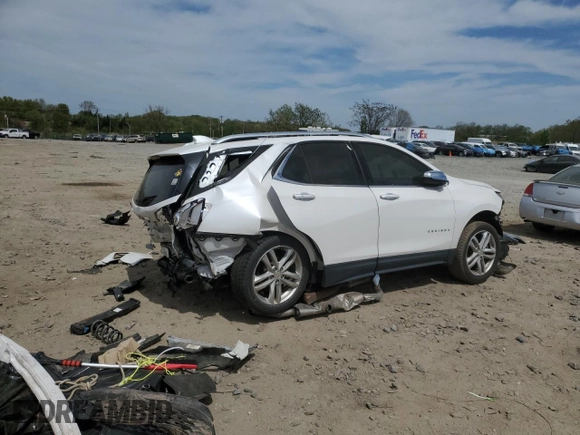 2019 Chevrolet Equinox Premier with VIN 2GNAXPEX8K6276748, listed as a Copart auction lot 52823745 with 90,163 mi miles and Salvage title. Bid and sale history available at DreamBid. Image 3.