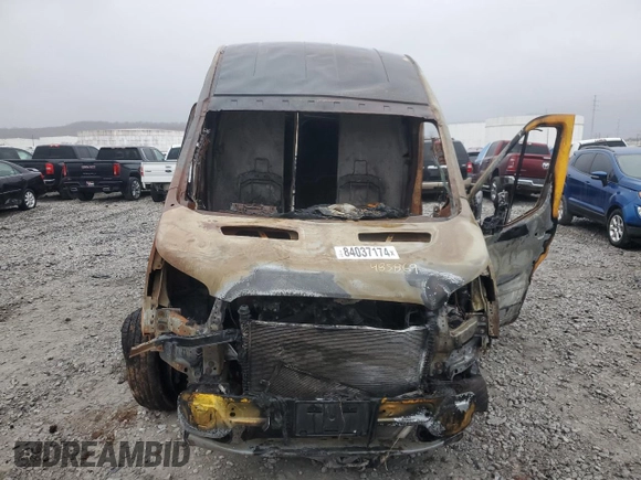 2021 Ford Transit Cargo with VIN 1FTBR1X87MKA53689, listed as a Copart auction lot 84037174 with Not Provided miles and Salvage Title. Bid and sale history available at DreamBid. Image 5.