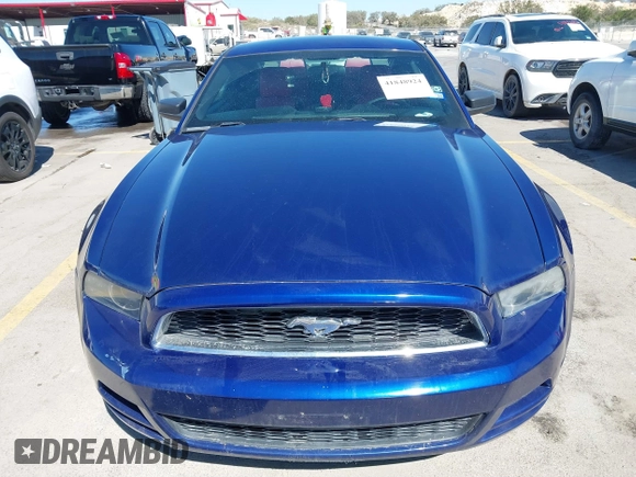 2014 Ford Mustang V6 with VIN 1ZVBP8AM8E5318735, listed as a IAAI auction lot 41848924 with 112,420 mi miles. Bid and sale history available at carsss.com. Image 12.
