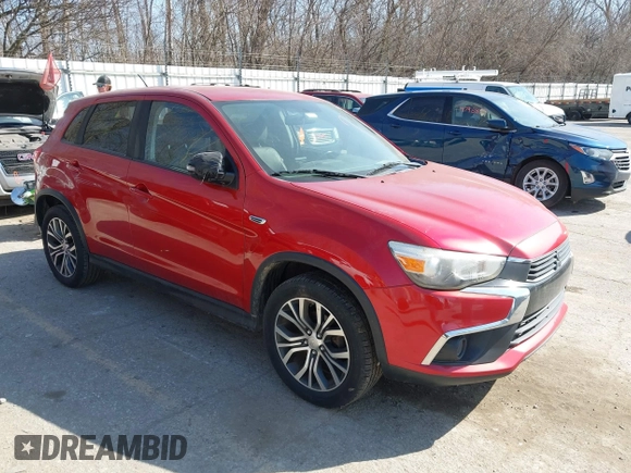 2016 Mitsubishi Outlander Sport 2.0 ES with VIN JA4AP3AU0GZ047693, listed as a IAAI auction lot 41814747 with 149,738 mi miles. Bid and sale history available at carsss.com. Image 1.