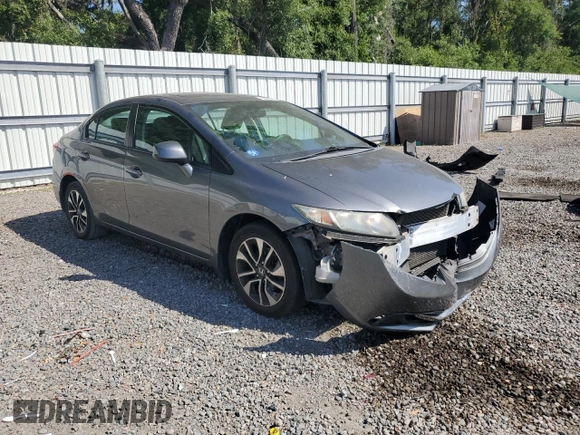 2013 Honda Civic EX with VIN 19XFB2F80DE034305, listed as a Copart auction lot 55426315 with 198,911 mi miles and Clean Title. Bid and sale history available at DreamBid. Image 4.