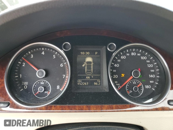 2010 Volkswagen CC with VIN WVWEU7AN0AE529949, listed as a Copart auction lot 54555325 with 152,261 mi miles and Salvage Title. Bid and sale history available at DreamBid. Image 9.