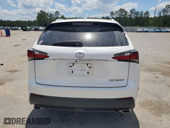 2017 Lexus NX 200t with VIN JTJYARBZ0H2068702, listed as a Copart auction lot 55040435 with 123,064 mi miles and Salvage title. Bid and sale history available at DreamBid. Image 6.