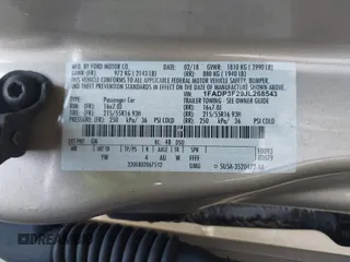 2018 Ford Focus SE with VIN 1FADP3F29JL268543, listed as a IAAI auction lot 41578293 with 73,344 mi miles. Bid and sale history available at carsss.com. Image 9.