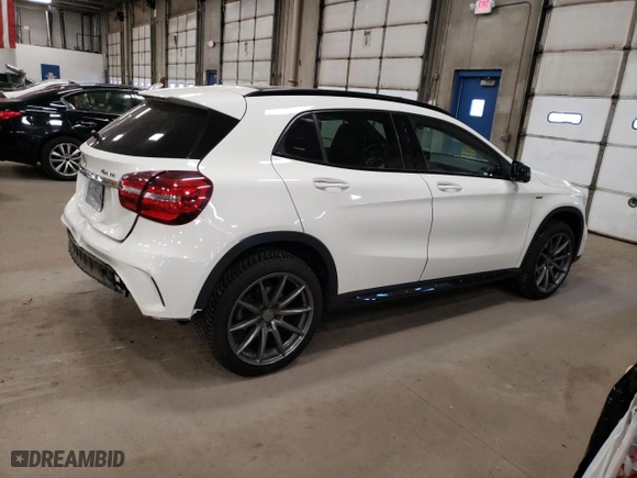 2018 Mercedes-Benz GLA with VIN WDCTG4GB9JJ382834, listed as a Copart auction lot 53151185 with 136,249 mi miles and Salvage Title. Bid and sale history available at carsss.com. Image 3.