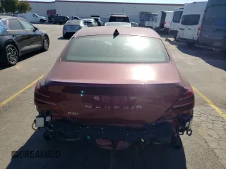 2024 Genesis G70 2.5T with VIN KMTG34SC0RU137404, listed as a Copart auction lot 74954264 with 2,500 mi miles and Salvage Title. Bid and sale history available at carsss.com. Image 6.