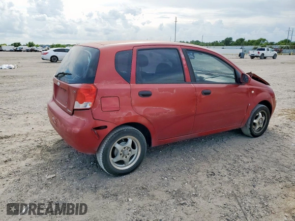 2007 Chevrolet Aveo LS with VIN KL1TD66697B703022, listed as a Copart auction lot 62301515 with 124,668 mi miles and Salvage title. Bid and sale history available at DreamBid. Image 3.