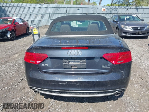 2016 Audi A5 Premium Plus with VIN WAUM2AFH2GN005516, listed as a IAAI auction lot 42181132 with 60,280 mi miles. Bid and sale history available at carsss.com. Image 16.