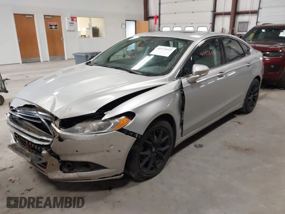 2015 Ford Fusion Titanium with VIN 3FA6P0D90FR201393, listed as a IAAI auction lot 40975015 with 131,641 mi miles. Bid and sale history available at carsss.com. Image 2.