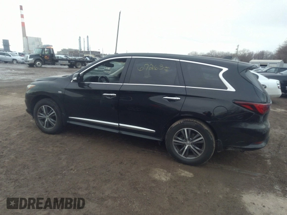 2019 Infiniti QX60 LUXE with VIN 5N1DL0MN0KC549550, listed as a IAAI auction lot 41622372 with 67,263 mi miles. Bid and sale history available at carsss.com. Image 14.