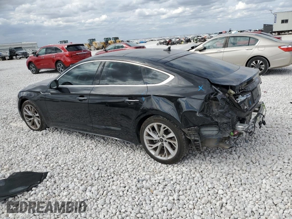2023 Audi A5 Sportback Premium Plus with VIN WAUCBCF53PA056642, listed as a Copart auction lot 76813254 with 21,527 mi miles and Salvage Title. Bid and sale history available at carsss.com. Image 2.