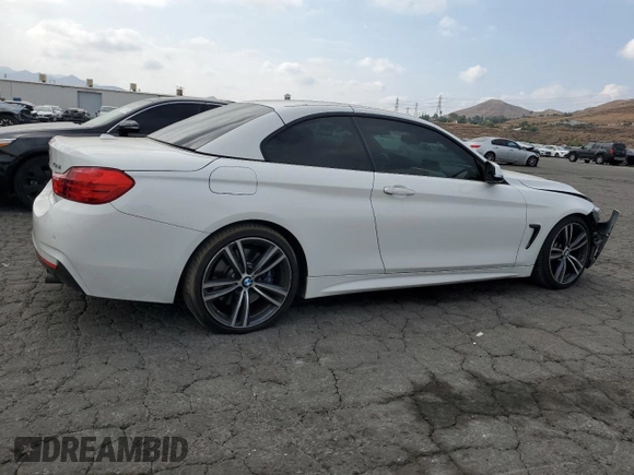 2016 BMW 4 Series 435i with VIN WBA3T3C57G5A42322, listed as a Copart auction lot 72285164 with 55,486 mi miles and Salvage title. Bid and sale history available at DreamBid. Image 3.