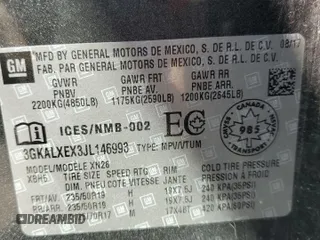 2018 GMC Terrain Denali with VIN 3GKALXEX3JL146993, listed as a Copart auction lot 63656905 with 70,716 mi miles and Salvage title. Bid and sale history available at DreamBid. Image 13.