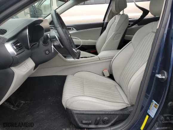 2021 Genesis G70 2.0T with VIN KMTG34LA5MU075357, listed as a Copart auction lot 52603054 with 23,112 mi miles and Salvage Title. Bid and sale history available at carsss.com. Image 7.