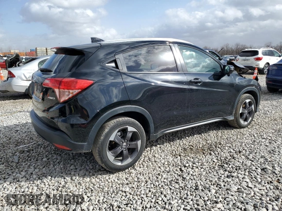 2018 Honda HR-V EX-L with VIN 3CZRU6H70JM704921, listed as a Copart auction lot 47473035 with 37,664 mi miles and Salvage Title. Bid and sale history available at carsss.com. Image 3.
