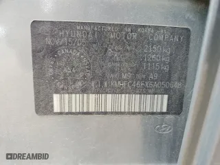 2006 Hyundai Azera SE with VIN KMHFC46FX6A050648, listed as a Copart auction lot 77229354 with 315,616 mi miles and Salvage Title. Bid and sale history available at carsss.com. Image 12.