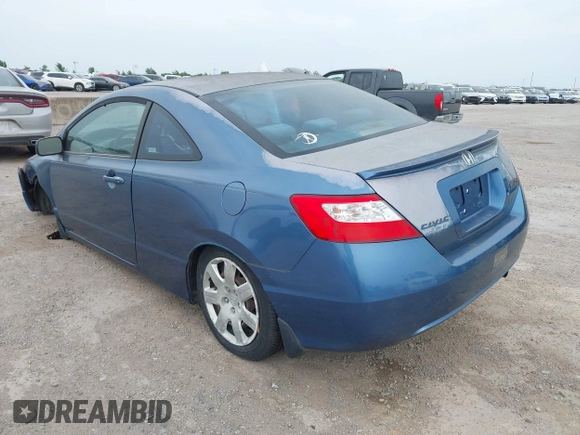 2007 Honda Civic Cpe LX with VIN 2HGFG12657H582102, listed as a IAAI auction lot 42030068 with 166,172 mi miles. Bid and sale history available at carsss.com. Image 3.