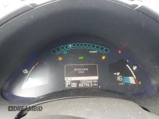 2015 Nissan LEAF SV with VIN 1N4AZ0CP5FC305087, listed as a Copart auction lot 53529845 with 125,344 mi miles and Salvage Title. Bid and sale history available at carsss.com. Image 9.