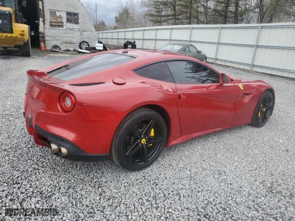 2013 Ferrari F12berlinetta with VIN ZFF74UFA7D0193622, listed as a Copart auction lot 51904615 with 0 mi miles and Salvage Title. Bid and sale history available at carsss.com. Image 3.