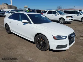 2014 Audi A4 Premium with VIN WAUBFAFL7EN028481, listed as a IAAI auction lot 41730699 with 140,859 mi miles. Bid and sale history available at carsss.com. Image 1.