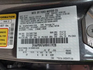 2017 Ford Fusion SE with VIN 3FA6P0H76HR411928, listed as a IAAI auction lot 42124817 with 88,184 mi miles and . Bid and sale history available at DreamBid. Image 9.